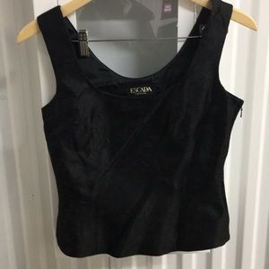 Escada couture black patterned camisole